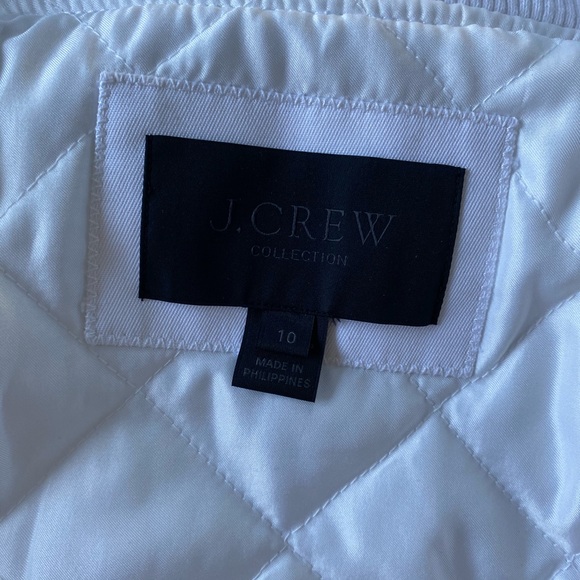 J.Crew Collection White Bomber Jacket - Picture 5 of 7